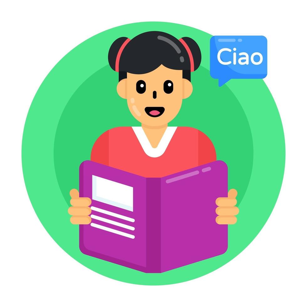 Book Translator and Dictionary vector