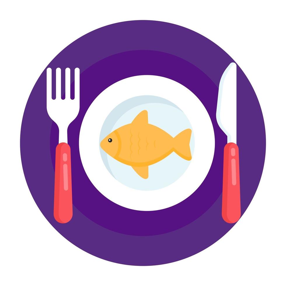 Cooked Fish and Seafood vector