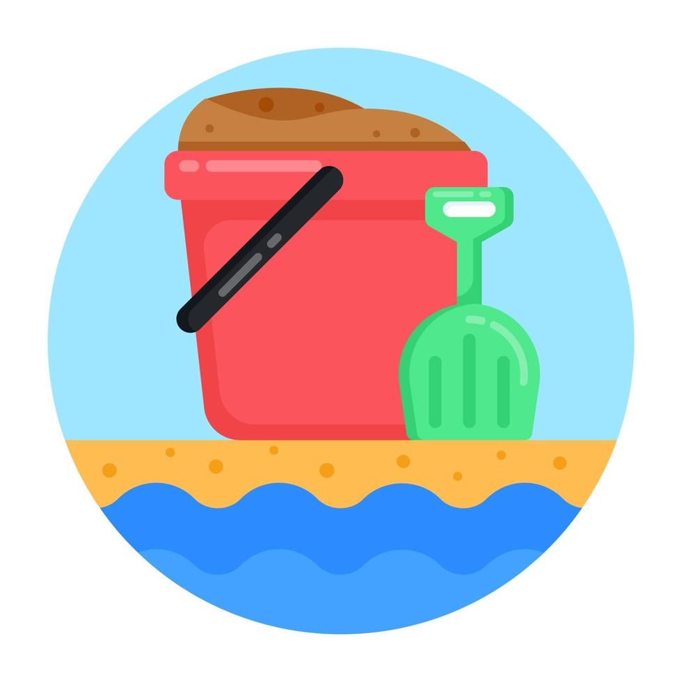 Sand Basket  Pail vector