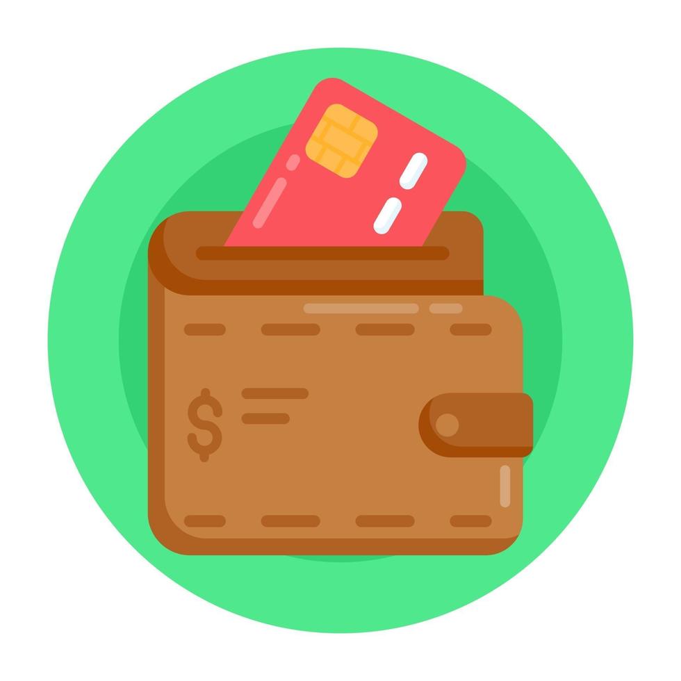 Wallet  with Billfold vector