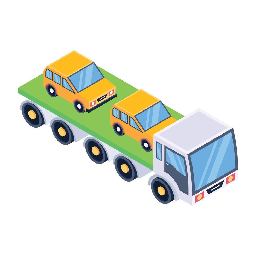 Car Carrier and Loader vector