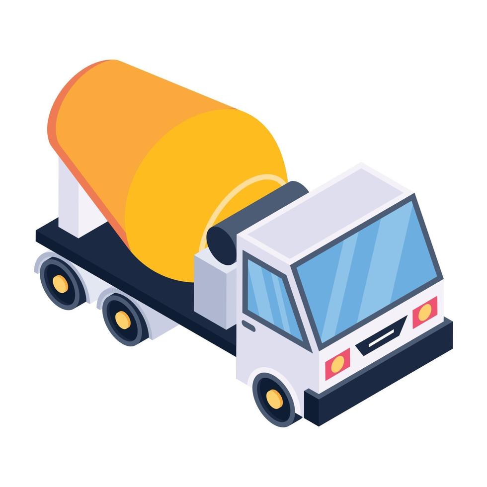 Cement mixer Truck vector