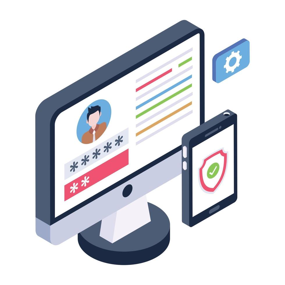 Online Account Security vector