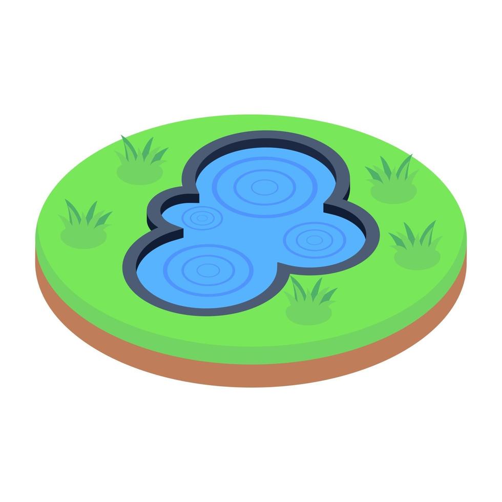 Pond Campsite pool vector