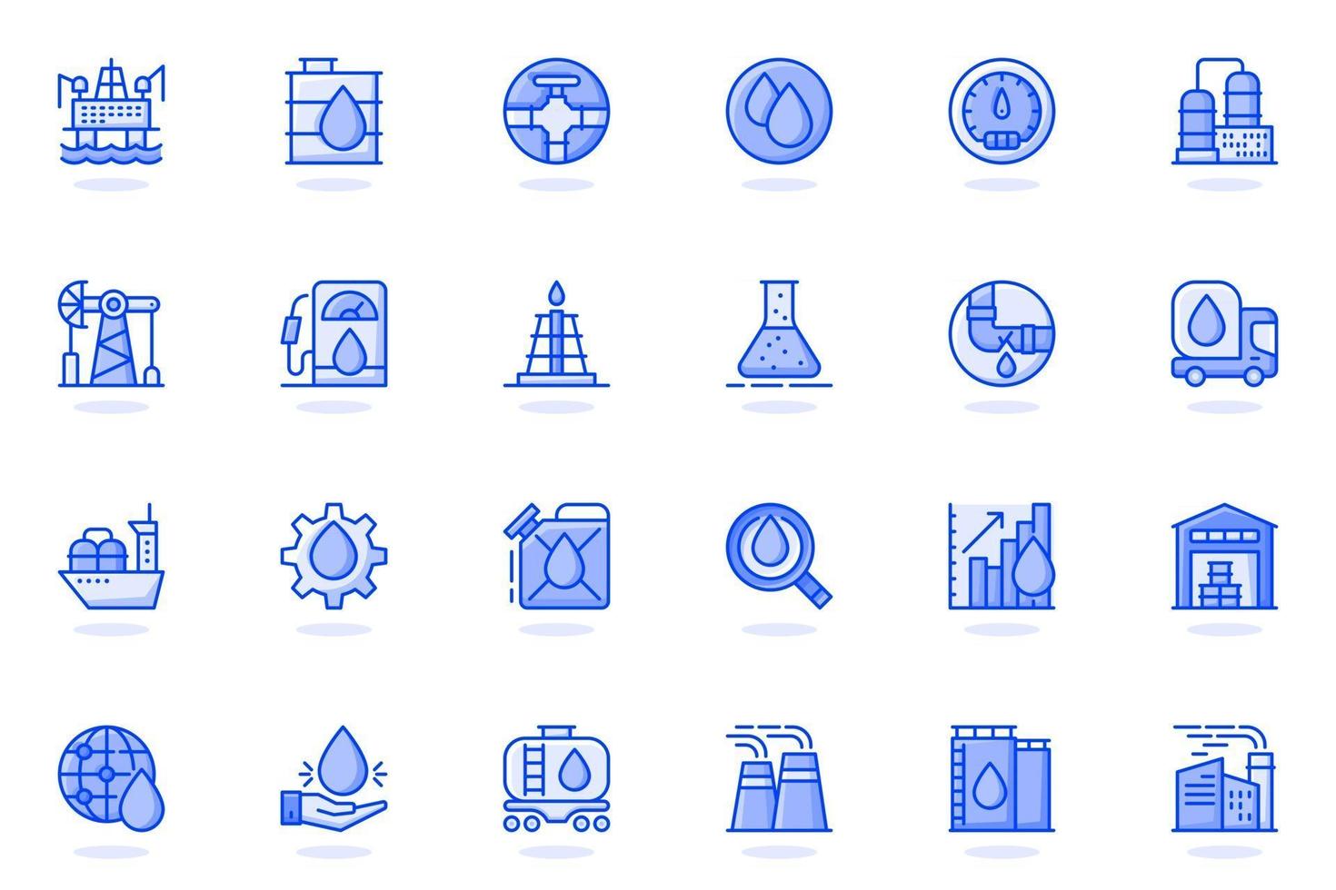 icono de línea plana de la web de la industria vector