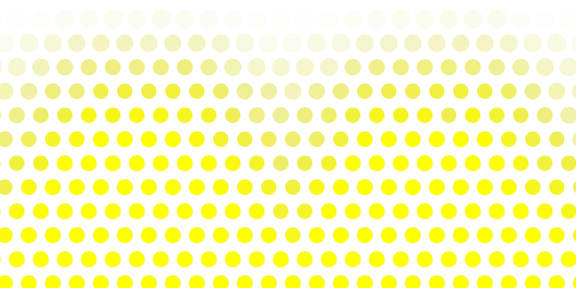 Light yellow vector background with bubbles.