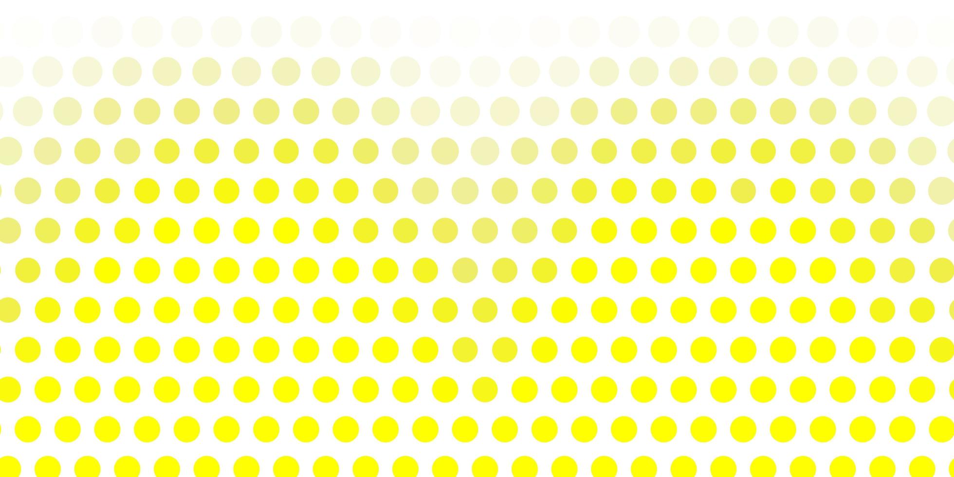 Fondo de vector amarillo claro con burbujas.