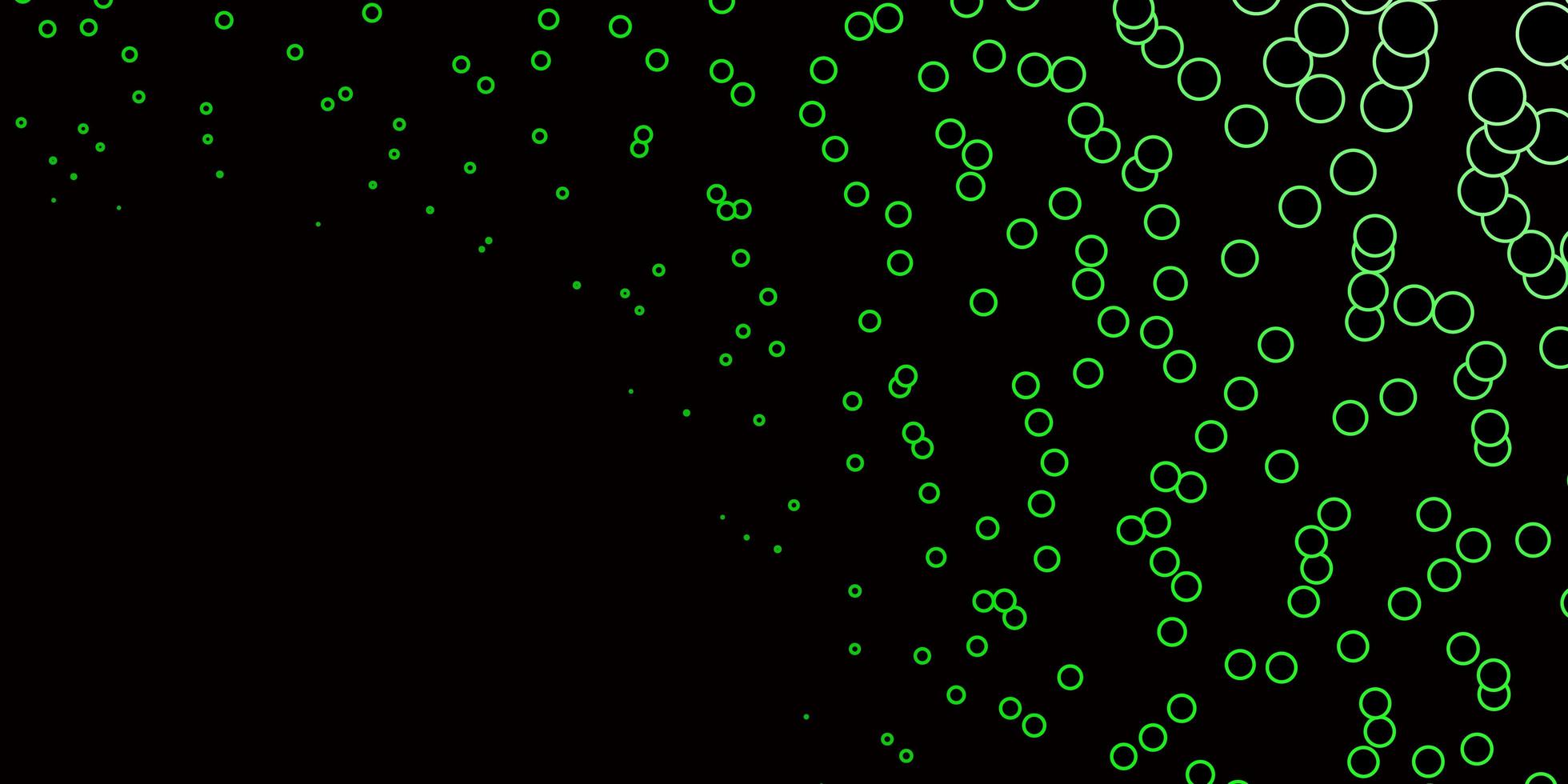 Dark Green vector texture with circles.