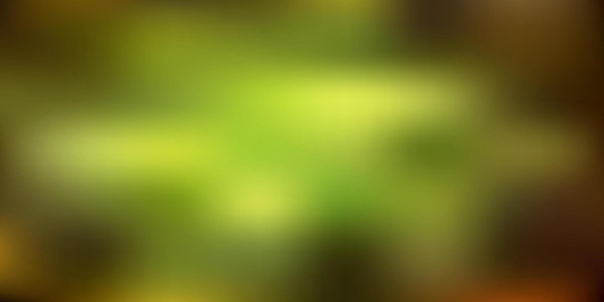 Dark green, yellow vector abstract blur backdrop.
