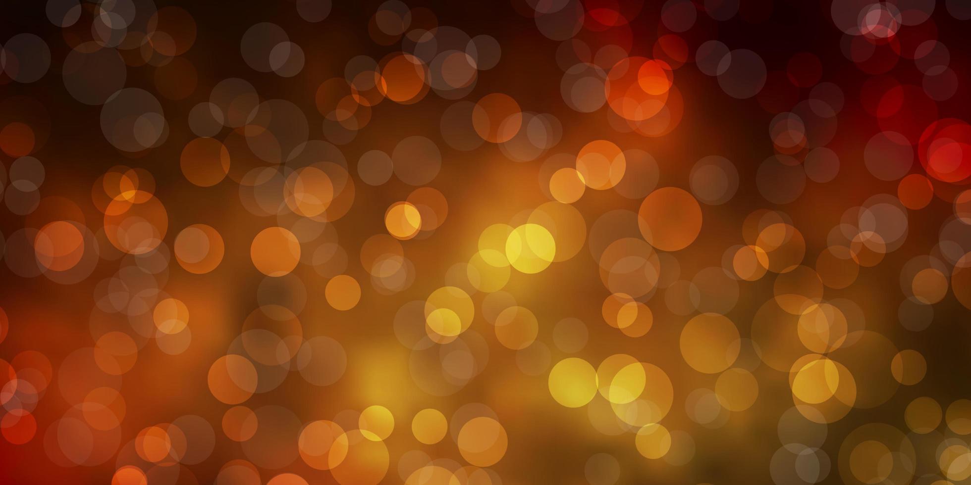Dark Green, Yellow vector pattern with circles.