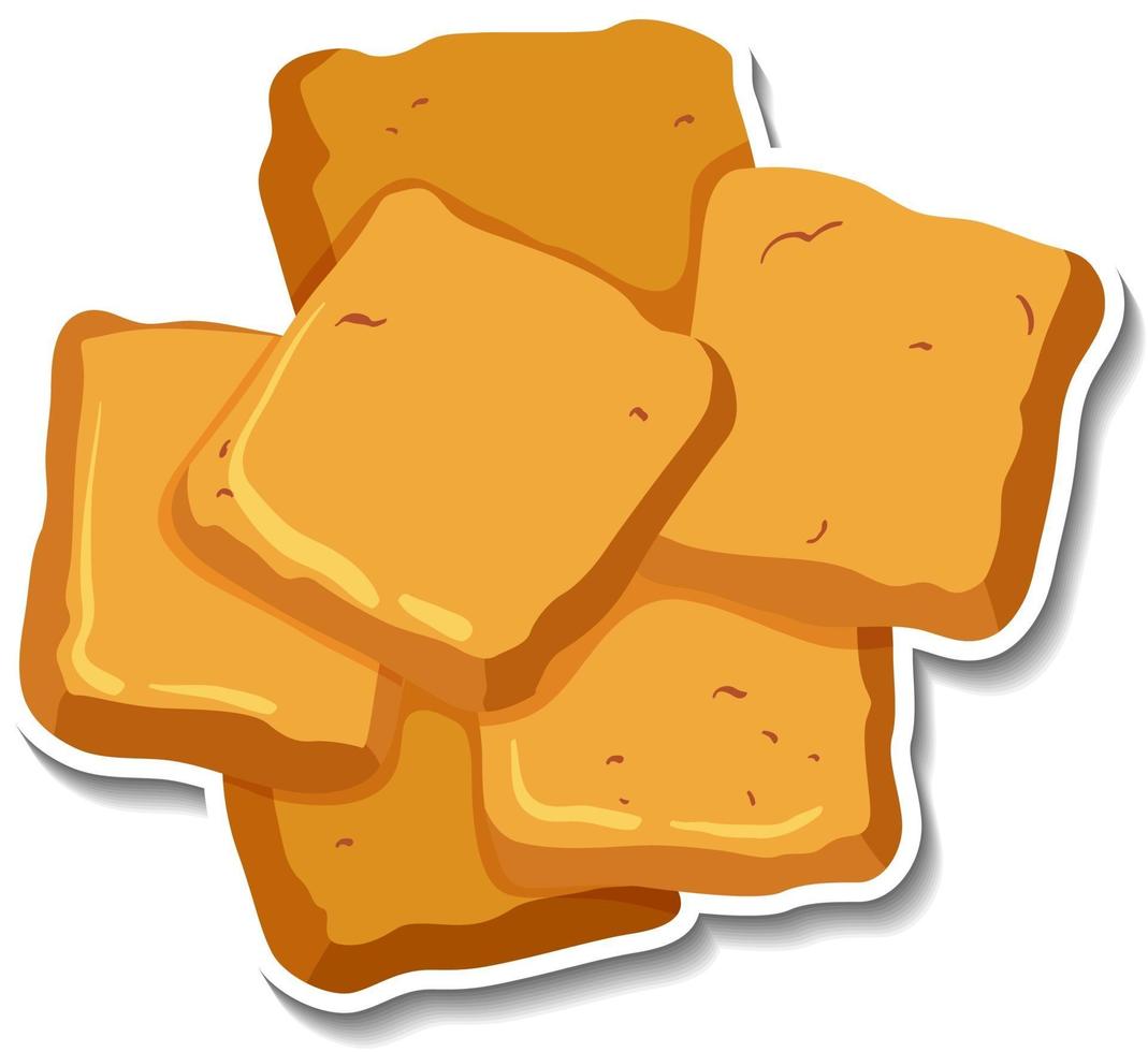 Biscuits sticker on white background vector