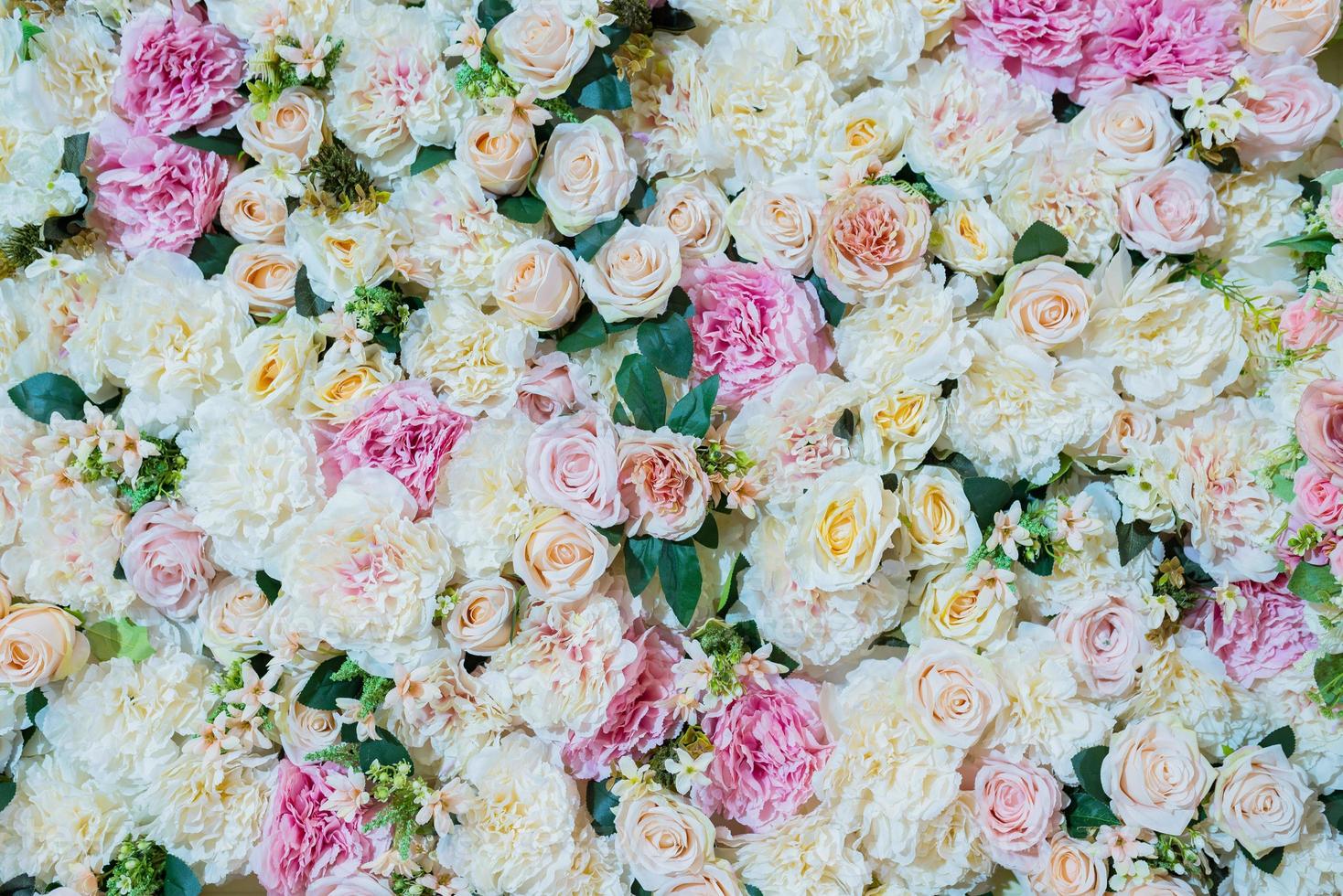 Wedding flower decoration selective focus, soft focus of white flower photo