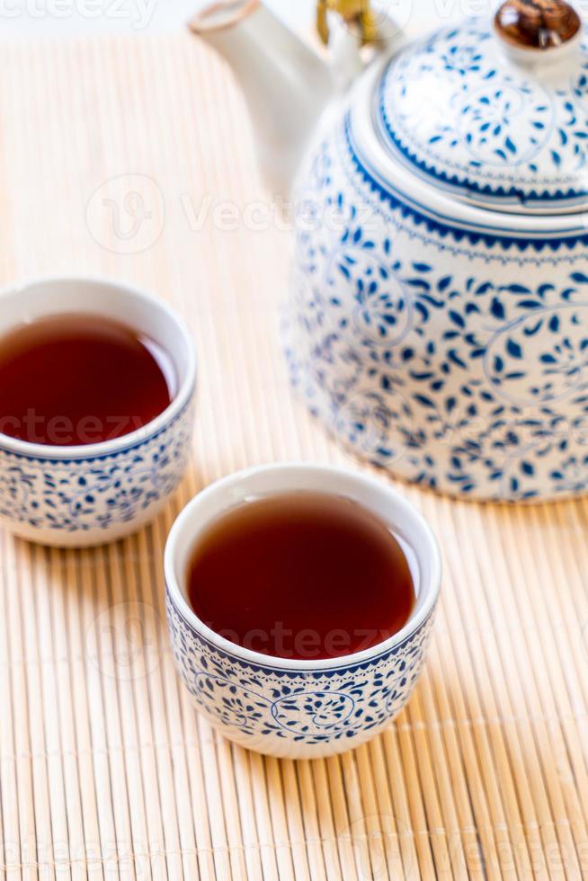 primer plano hermoso juego de té chino foto