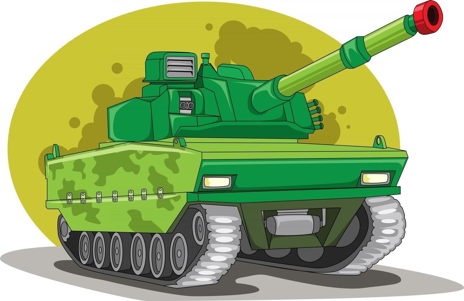 vector de ilustración de vehículo tanque
