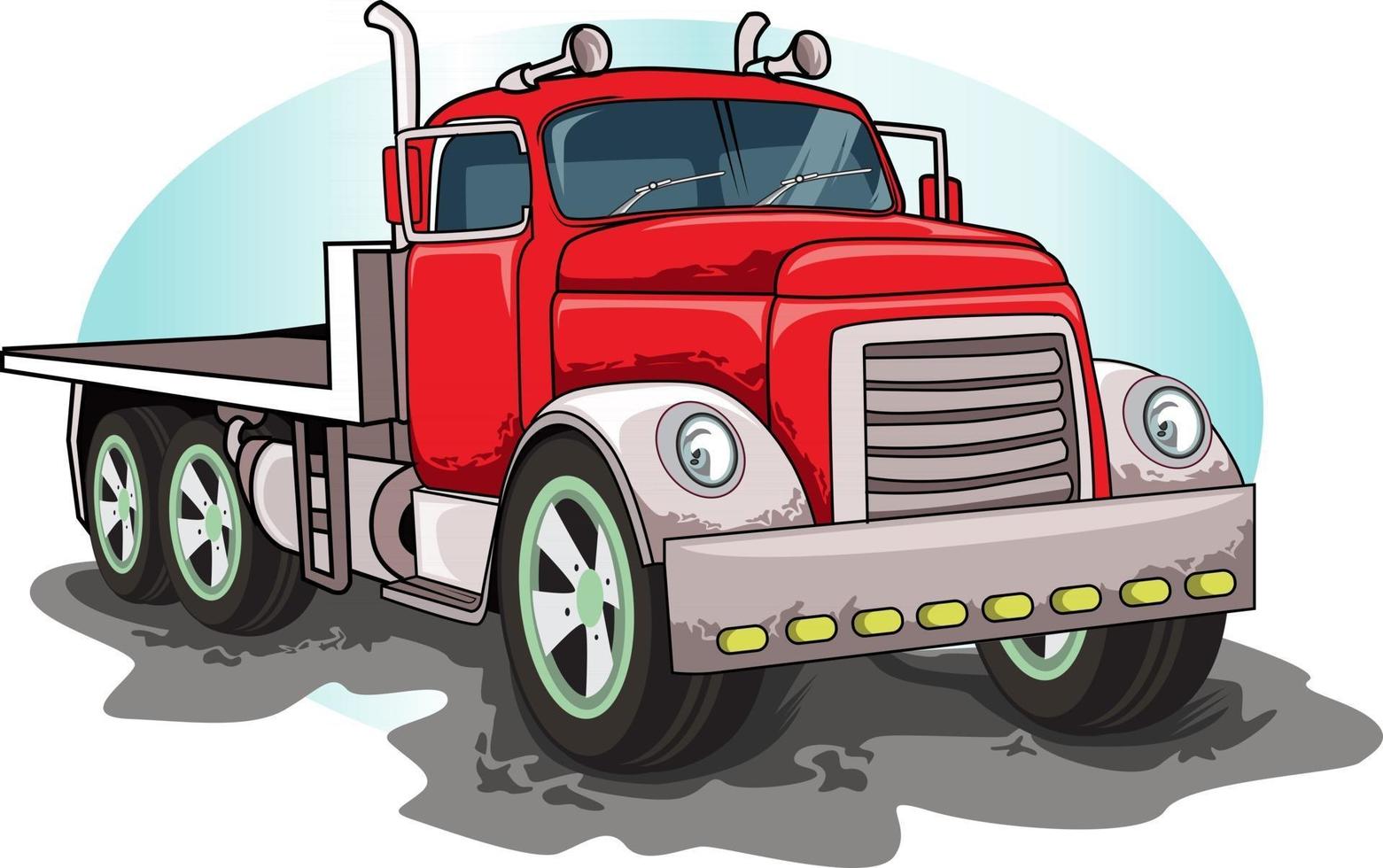 classic big truck vector 2888259 Vector Art at Vecteezy