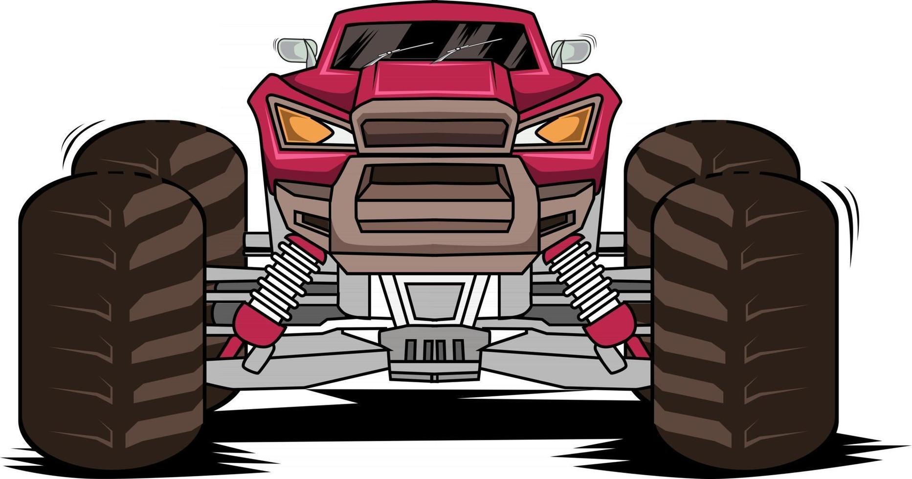 drift monster truck vector