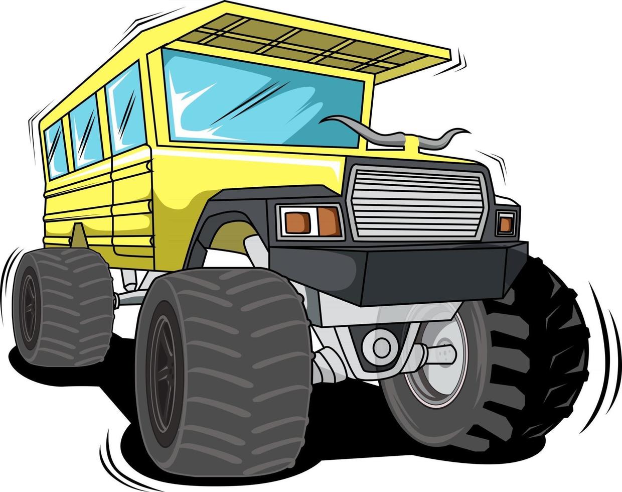 classical monster truck vector