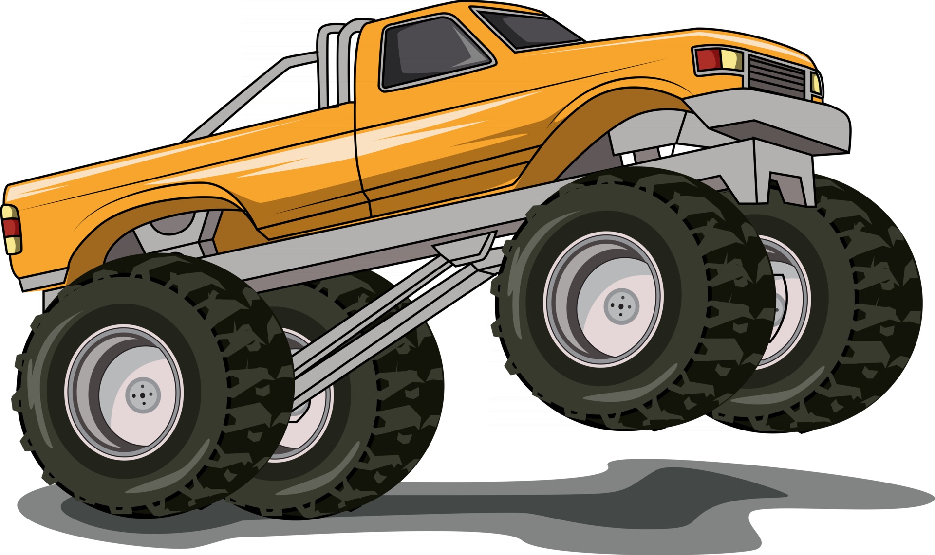 Cartoon Monster Truck, Vectors