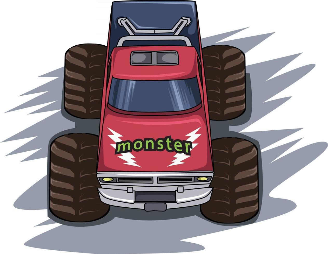 vector de ilustración de camión monstruo