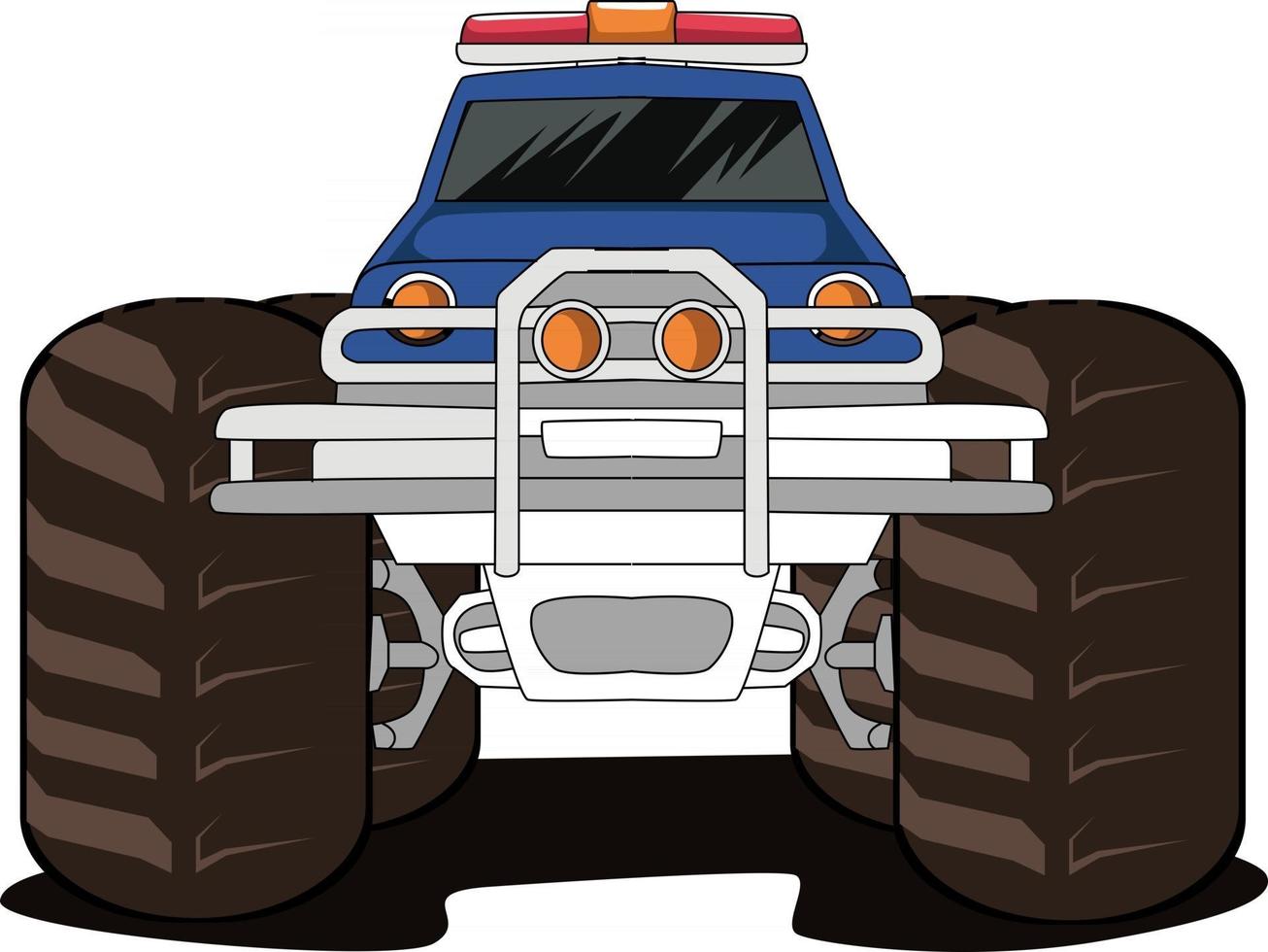the blue big truck vector