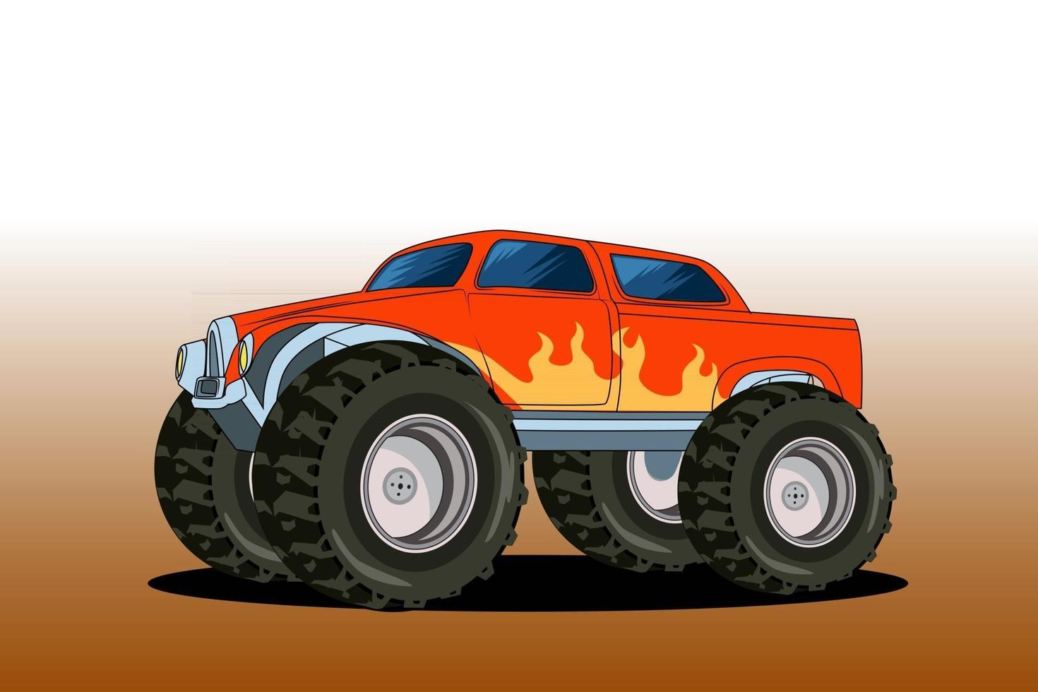 big  monster off-road vector