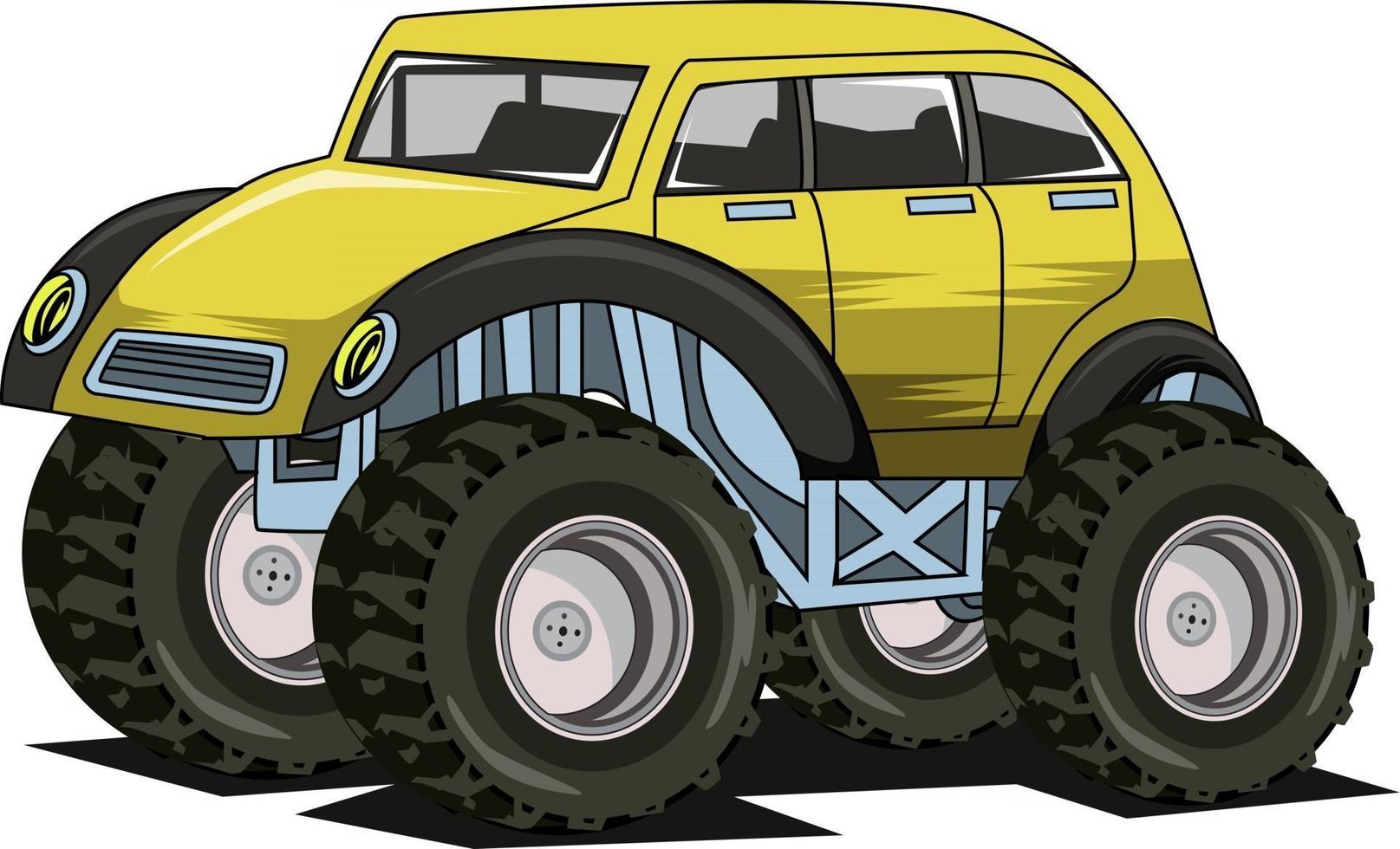 classic car monster hand drawing vector