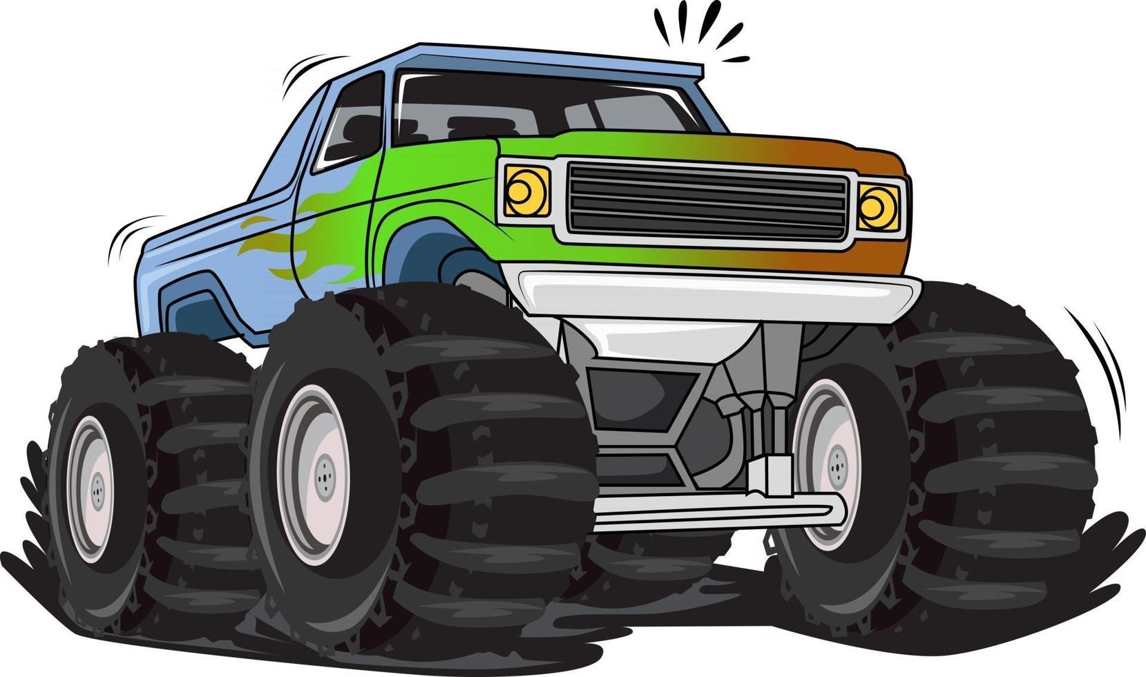 off-road monster truck illustration vector