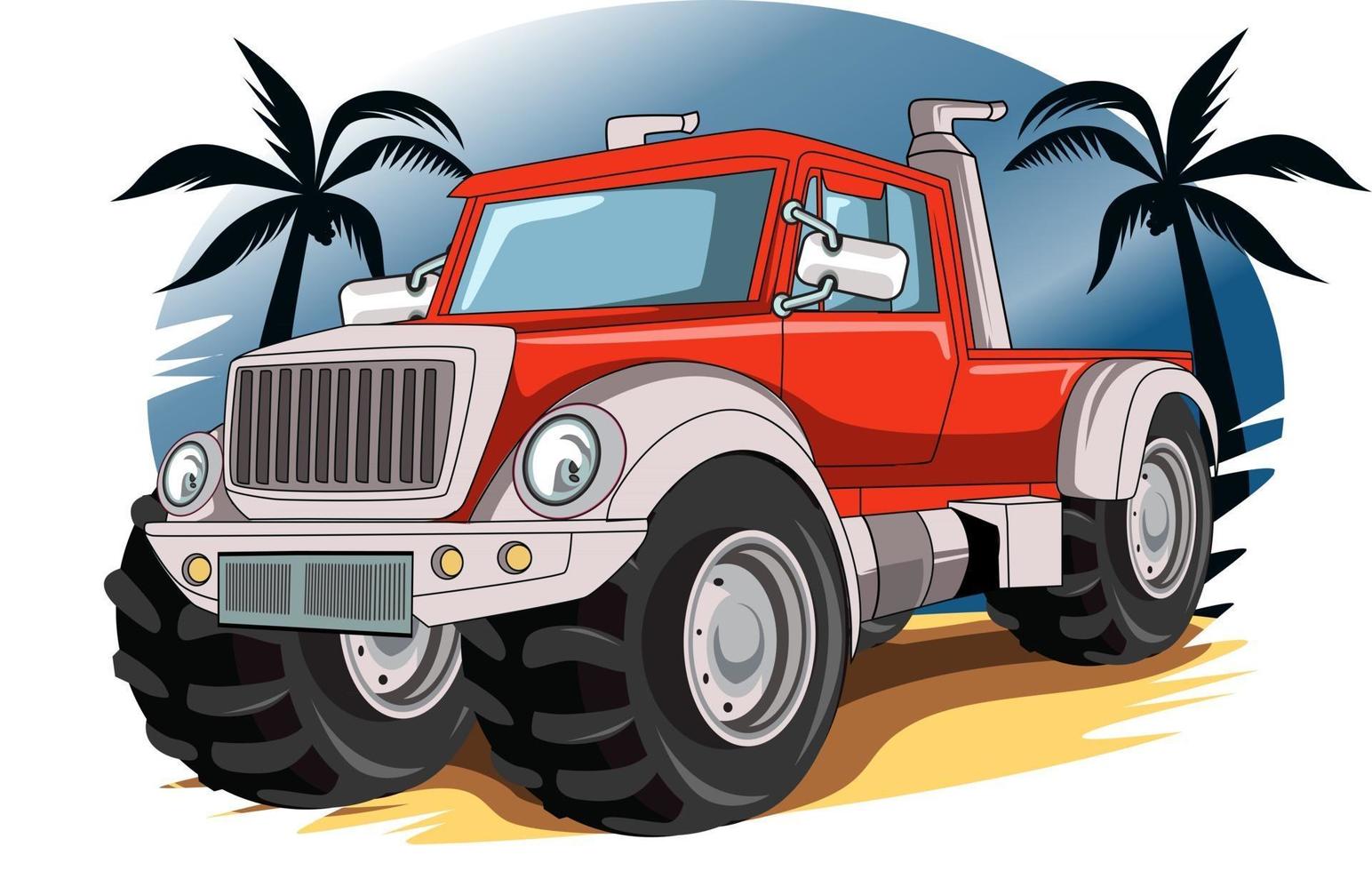 the big truck car illustration vector