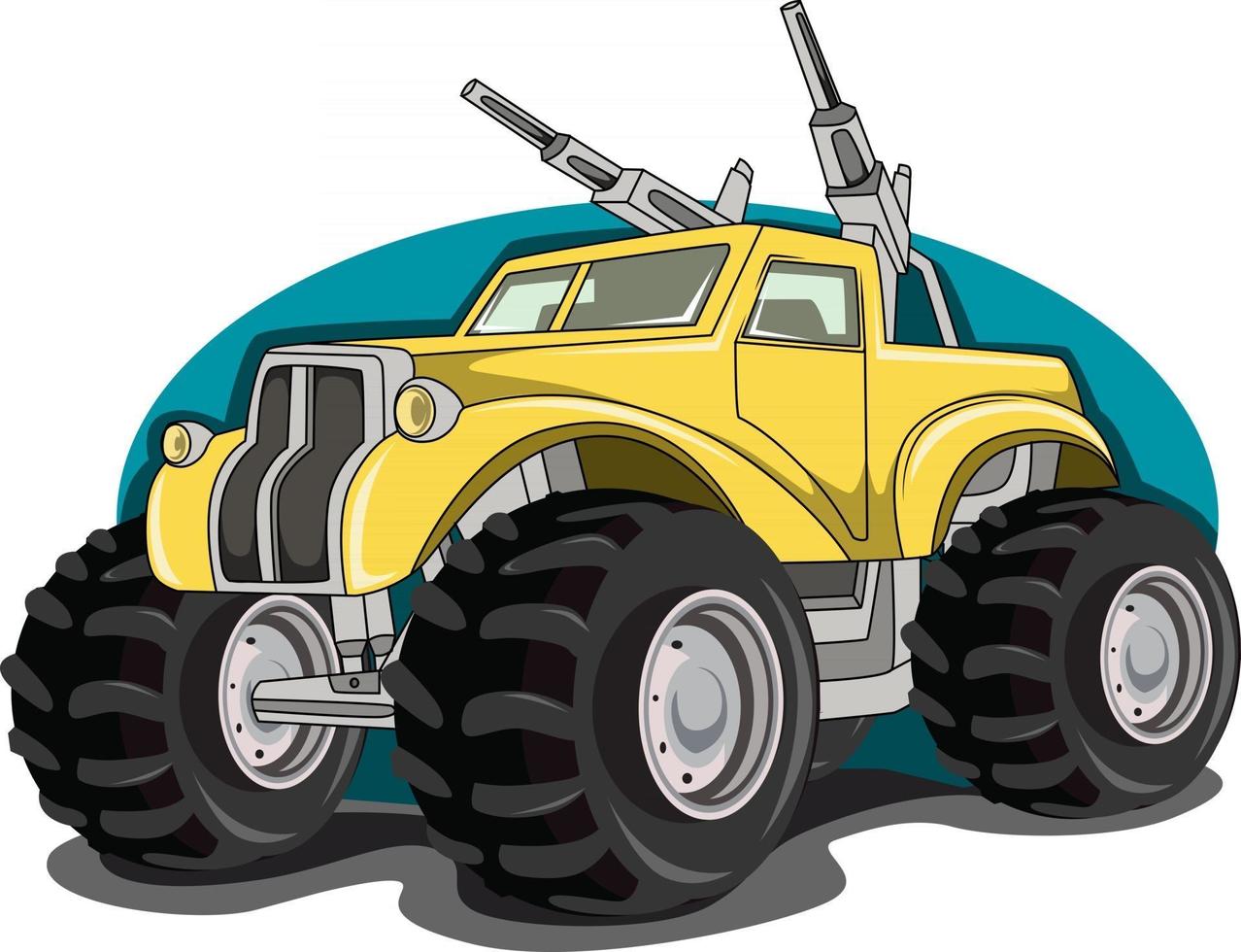 war monster truck vector