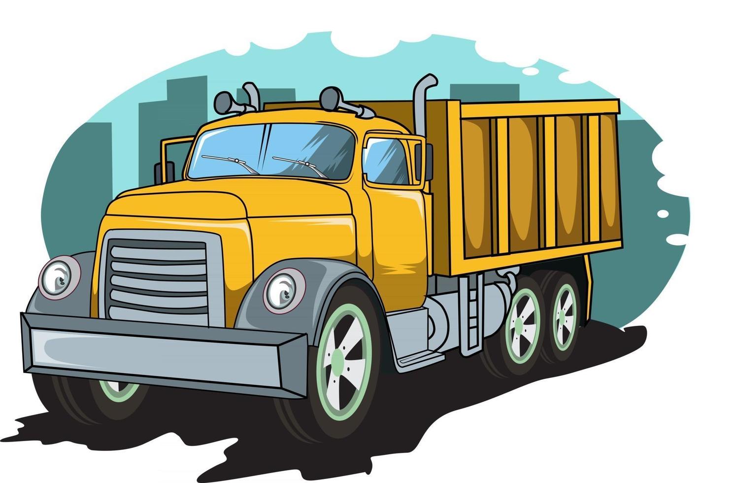 classic big truck vector