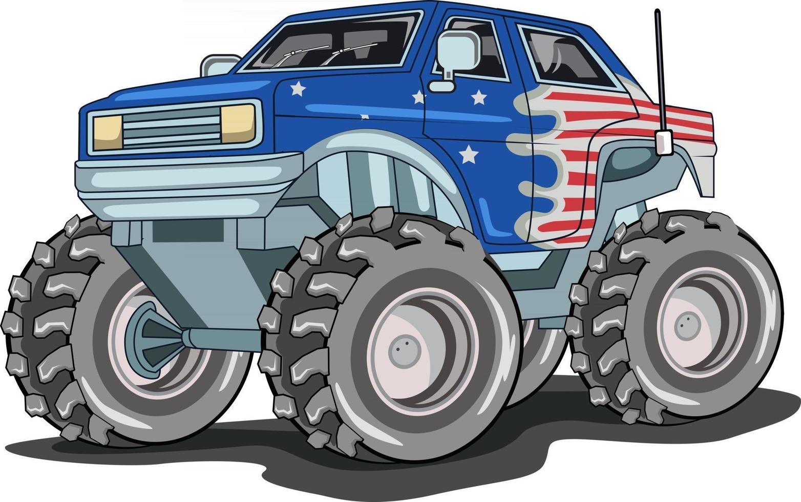 american monster truck vector