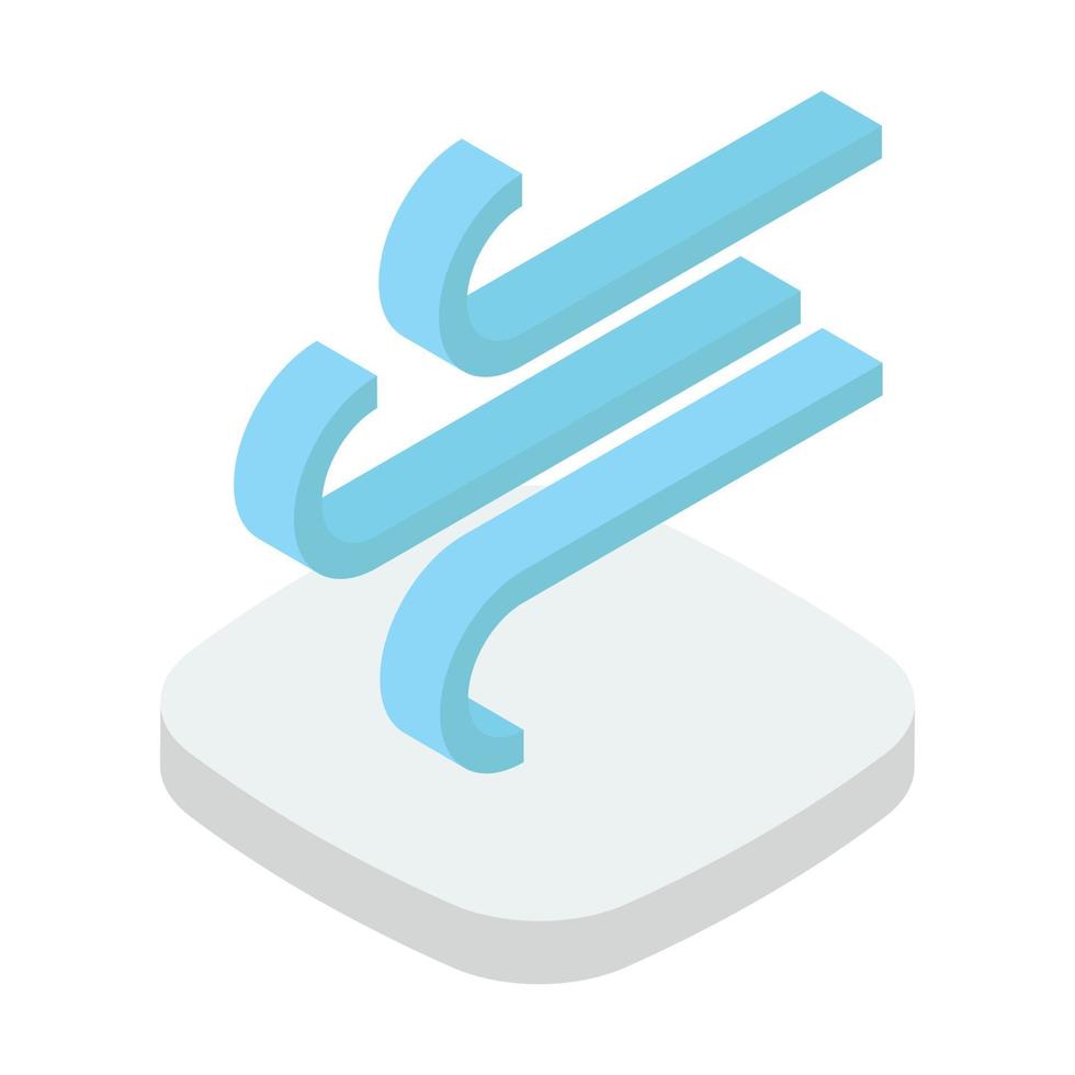 Windy Weather Forecast vector