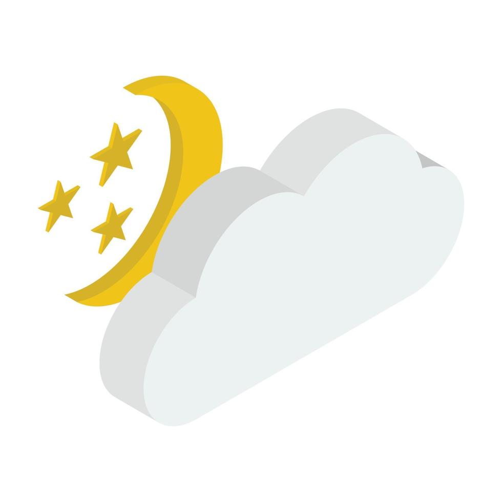 Cloudy Night Weather vector