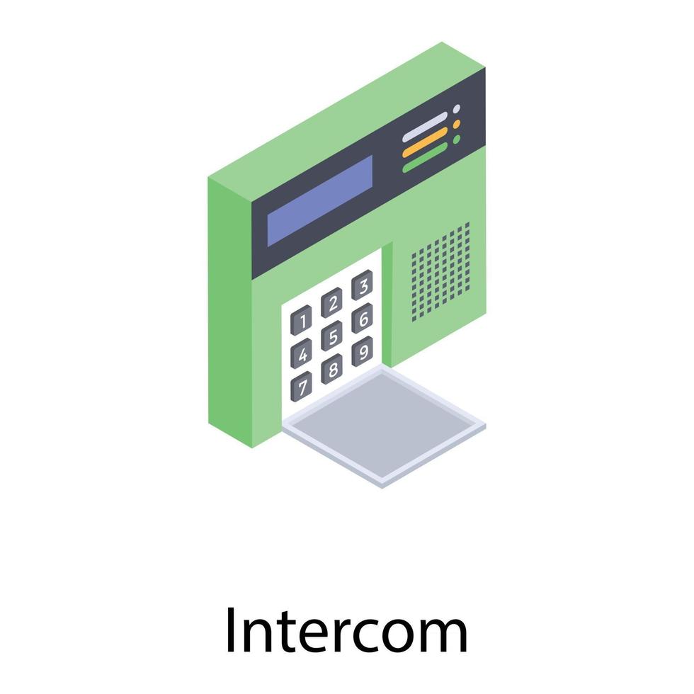 conceptos de timbre del intercomunicador vector