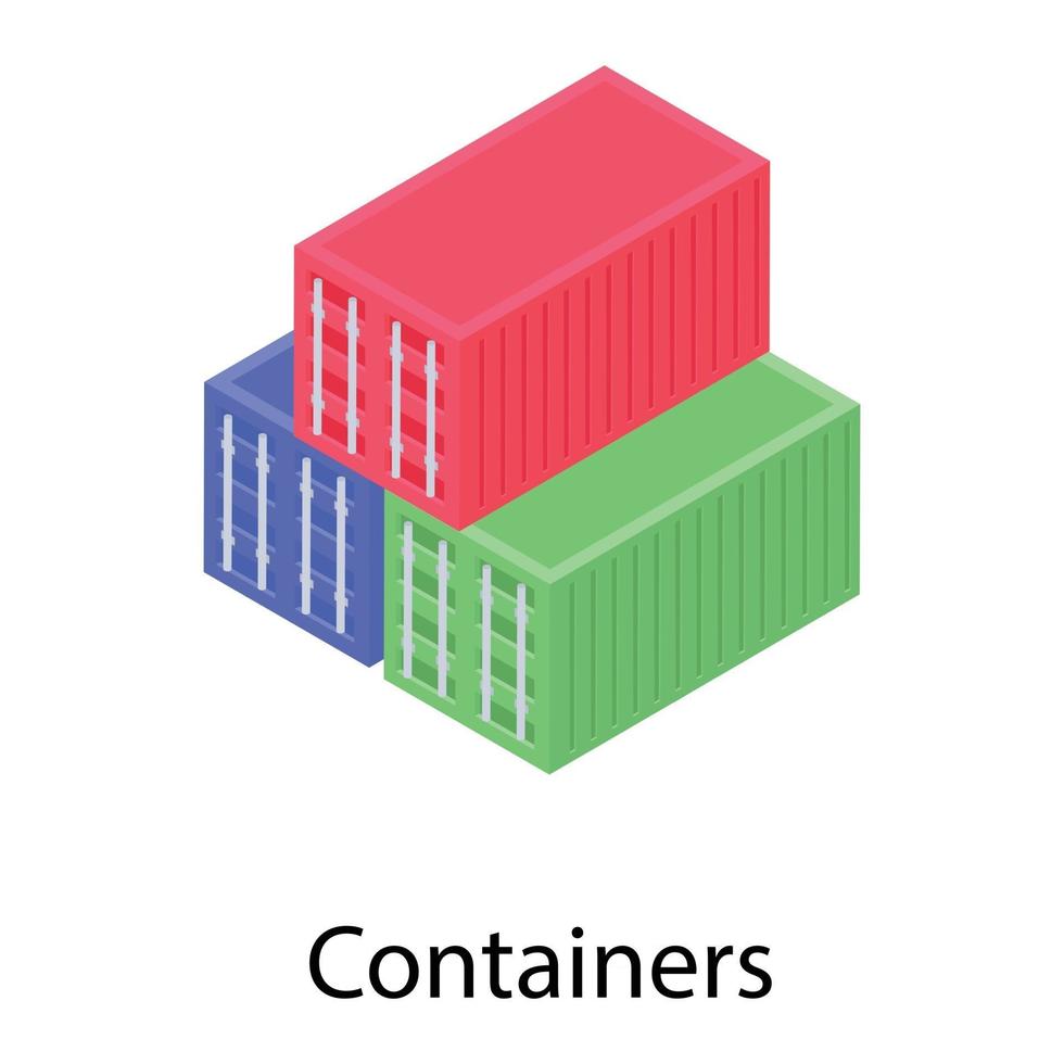 Trending Containers Concepts vector