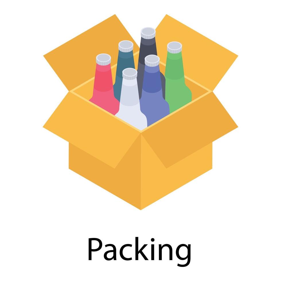 Trending Packing Concepts vector