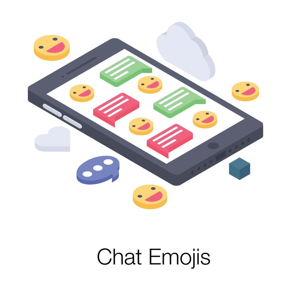 Chat Emoji Concepts vector