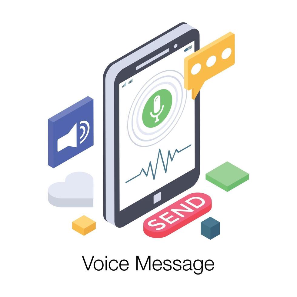 Online Voice Message vector
