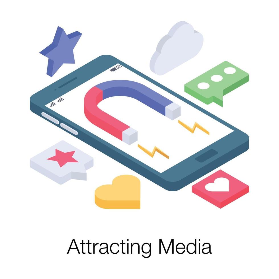 Online Attracting Media vector