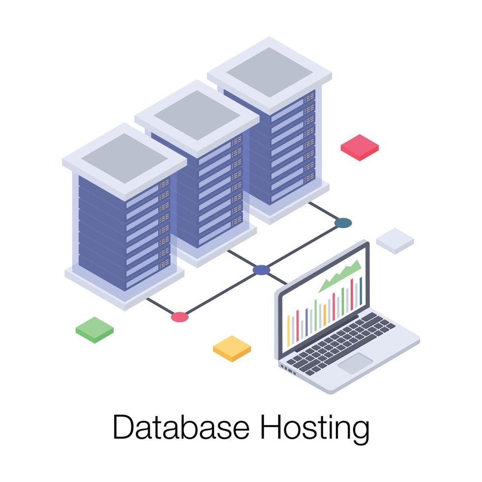 Database Hosting Concepts vector