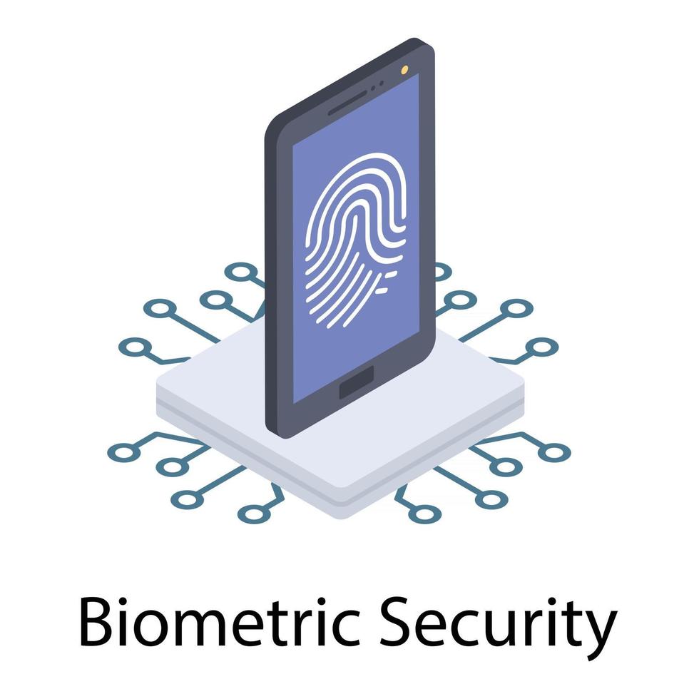 Biometric Security Concepts vector