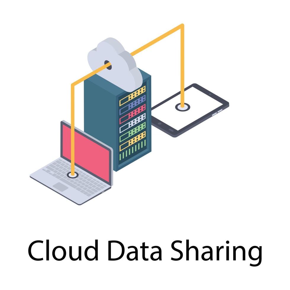 Cloud Data Sharing vector