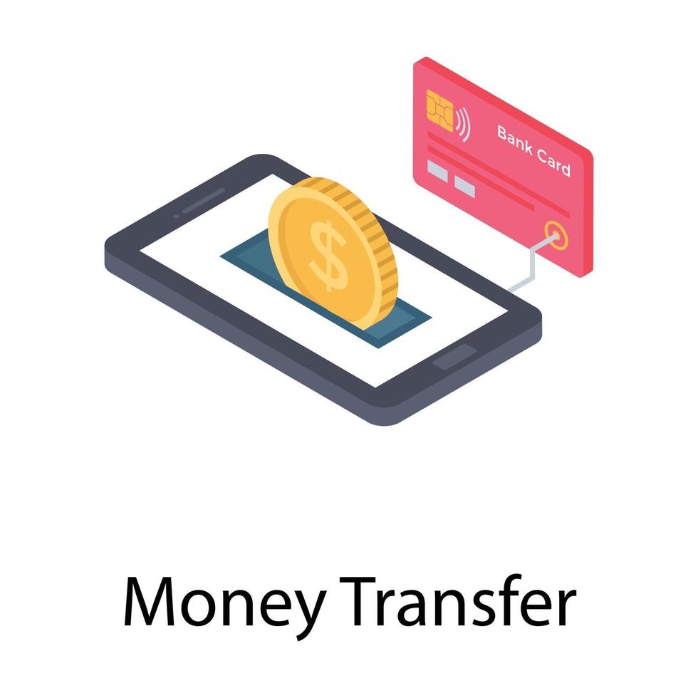 conceptos de transferencia de dinero vector