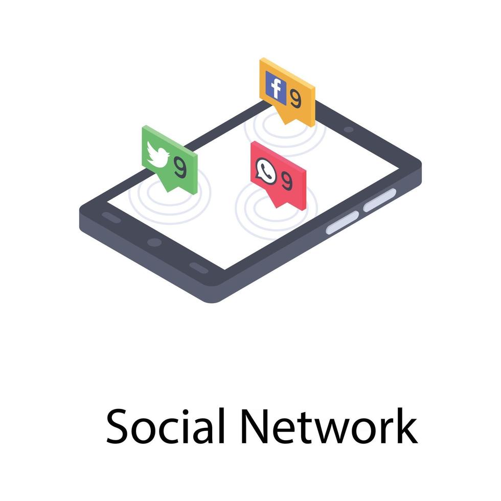 red de medios sociales vector