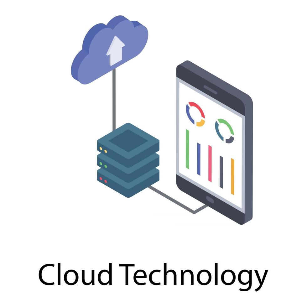 Cloud Data Storage vector