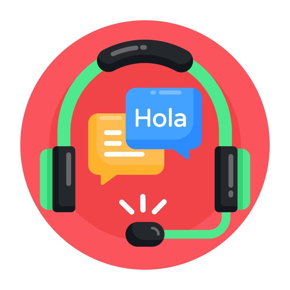 traducción de audio del idioma vector