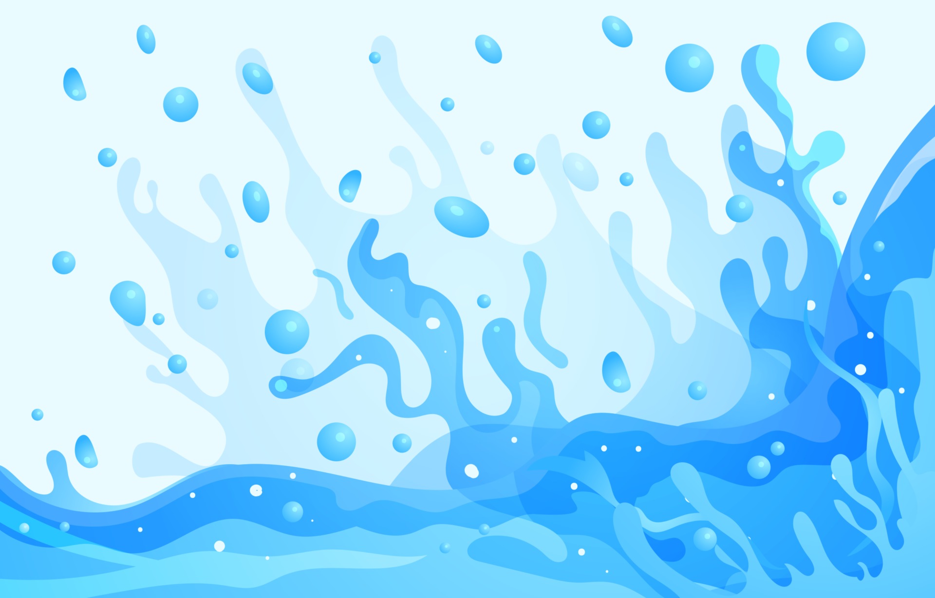 Blue Blue Fresh Watercolor Splashing Background Wallpaper Image