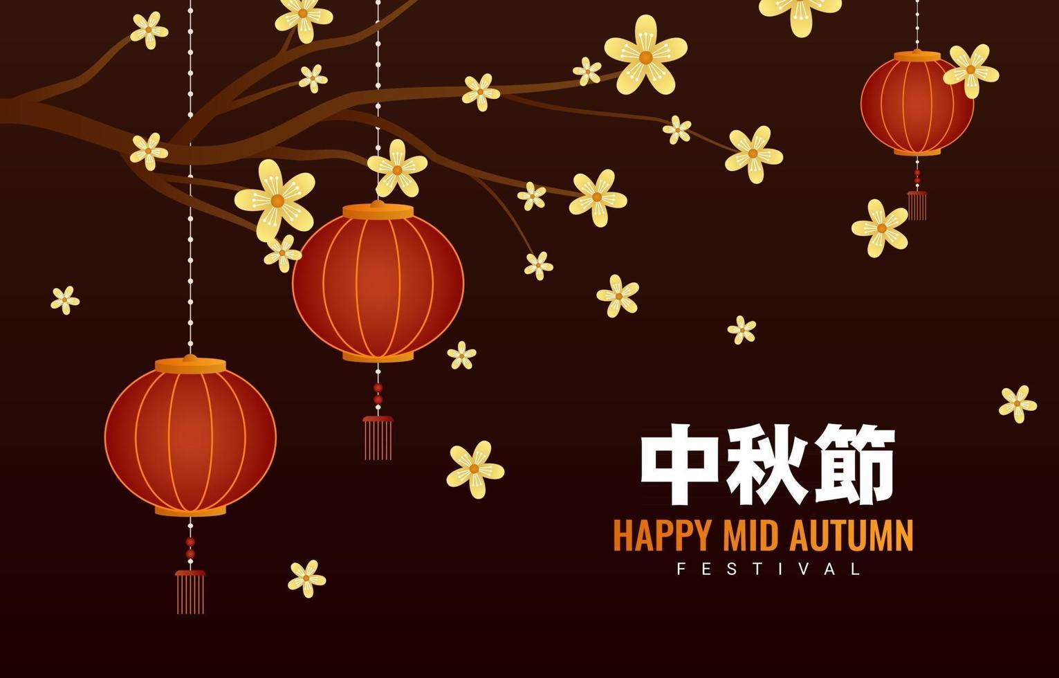 Mid Autumn Festival Background vector