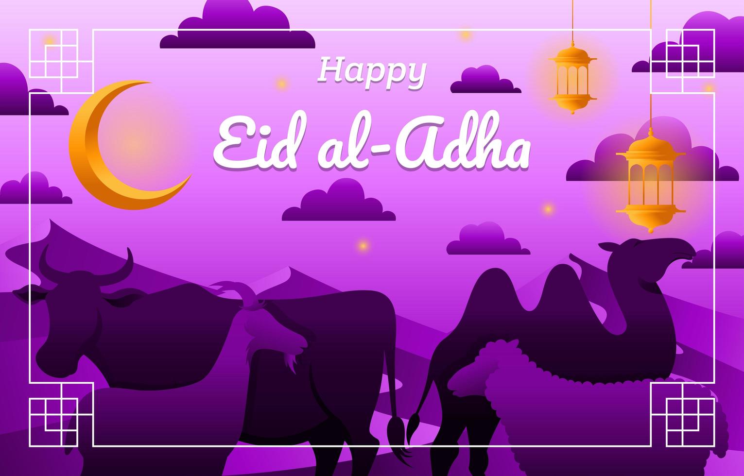 Eid Adha Islamic Special Day Background vector