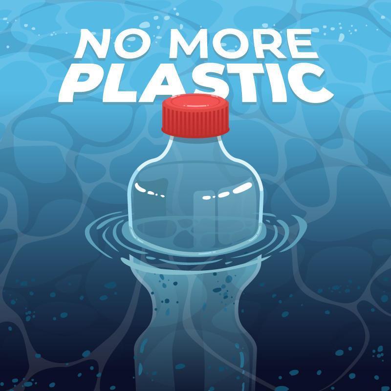 No More Plastic Concept vector